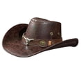 thumbnail image 2 of Sombrero de vaquero occidental para hombre, sombrero de para fiesta temática, accesorios para disfraces, calle Café cabeza de toro, 2 of 10