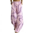 thumbnail image 3 of TaTaai Women's Spring Summer Palazzo Pants Floral Print Loose Wide Leg Tapered Cuff Design with Side Pockets and Elastic Waist for Casual and Vacation Outfits Gift, 3 of 7