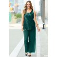 thumbnail image 2 of Catherines Women's Plus Size 3-Piece Sequin Tank Pant Suit, 2 of 5