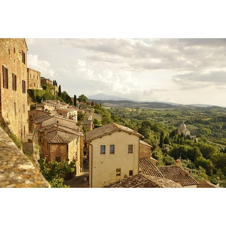 LAMINATED POSTER Town Townhouses Tuscany Old Travel Holidays Italy Poster Print 24 x