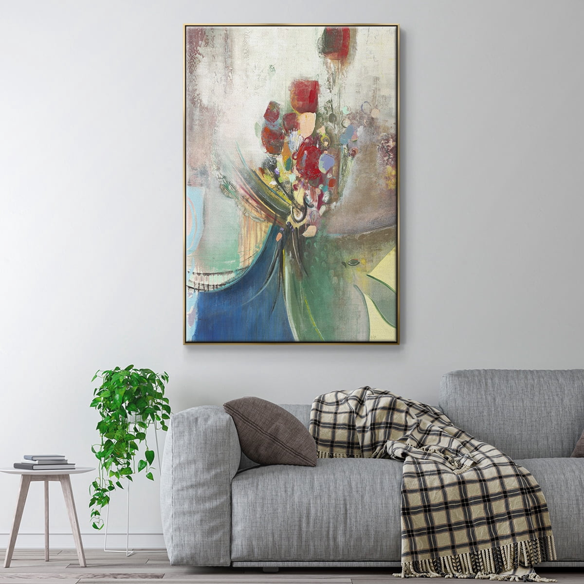 Celebration II Framed Premium Gallery Wrapped Canvas - Ready to Hang - 17 x 25 - Gold Floating Frame