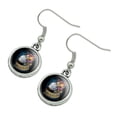 thumbnail image 2 of Home of the Free Because of the Brave Purple Heart Eagle American Flag Novelty Dangling Drop Charm Earrings, 2 of 5
