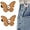 Gold, variant on Detachable Butterfly Clips, Butterfly Waist Cinching Button, Reusable Pant Clips for Waist Tightener, for Loose Jeans Jackets Coats Shirts (8 PCS)