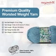 thumbnail image 5 of Mary Maxim Starlette Crochet and Knitting Yarn - Acrylic Worsted Weight Yarn 4, Teal, 5 of 7