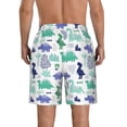 thumbnail image 3 of Kdxio Dinosaur Pattern Mens Casual Shorts - Drawstring Summer Beach Sports Shorts for Men, 3 of 9