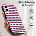 thumbnail image 5 of Compatible with Iphone 16 Case - Cute Soft Stars And Stripes Silicone Case Compatible with Iphone 16 Phone Case for Women Men, 5 of 6