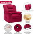 thumbnail image 5 of Electric Recliner for Elderly, Power Lift Recliners for Elderly Wide Seat, Heavy Duty Lift Chairs Recliners 300 lb Capacity, Chaise Lounge for Bedroom, Living Room, 33.8x37.4x41.7, Red, Q15649, 5 of 12