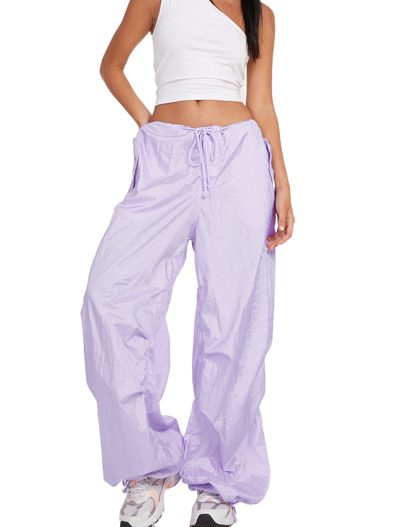 H&M Low-Rise Trousers lilac casual look Fashion Trousers Low-Rise Trousers 