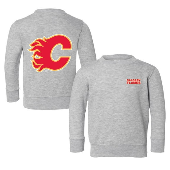 Toddler Chad & Jake Heather Gray Calgary Flames Pullover Sweatshirt