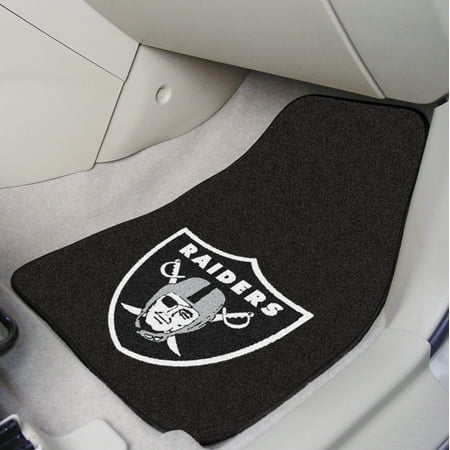Oakland Raiders 2-pc Carpeted Car Mats 17