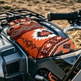 thumbnail image 3 of Uorisanigo ATV Seat Cover Waterproof 4 Wheeler Seat Cover All Season Weather Compatible with Polaris Sportsman Honda Rancher Foreman Scrambler(Orange Western Aztec Tribal), 3 of 7