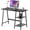 Black, variant on SHW 43-Inch Home Office Trestle Computer Desk with Open Storage Shelves, Espresso