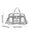thumbnail image 3 of Transparent PVC Travel Bag Large Capacity Travel Bag Fitness Storage Transparent Bag Full Transparent Waterproof Student School Bag, 3 of 6