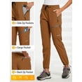 thumbnail image 5 of BALEAF Women's Hiking Pants Quick Dry Water Resistant Lightweight Joggers Pant for All Seasons Elastic Waist Caramel Size XS, 5 of 7