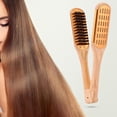 thumbnail image 4 of Peine De Cepillo De Pelo De Doble Cara Jinwen Alisador De Pelo En Forma Peine De Cerdas Oro, 4 of 8
