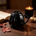 thumbnail image 6 of Twfbrm Halloween Ceramic Mug, Cute Pumpkin Shaped Ceramic Coffee Mug with Handle and Lid, Fall Decorative Pumpkin Mug, Creative Heat Resistant Ceramic Tea cup for Home, Office, Thanksgiving, 6 of 6