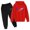 Red, variant on Trapstar Kids Hoodies Sets Long Sleeve Graphic Sweatshirts for Boys Girls Loose Trapstar Street Pullover Sweatshirts+Sweatpants Kids Set of 2 Classic Sweatshirts Sets(Black, 160)
