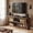 Rustic Brown, variant on Finmind 63" Solid Wood TV Stand for Living Room, Farmhouse Rustic Entertainment Center with 3-Tier Open Shelves, Media Console for TVs Up to 70 Inches