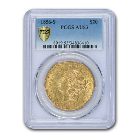 1856-S $20 Liberty Gold Double Eagle AU-53 PCGS