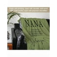thumbnail image 5 of Super Soft Personalized Flannel Throw Blanket for Nana, Grass Green - Cozy Gift for Birthday, Christmas, Mother's Day from Family & Friends, 5 of 17