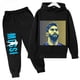 thumbnail image 3 of Conjunto de sudadera con capucha para niños de primavera, conjunto deportivo de 2 piezas, sudadera y pantalones, ropa para niños y niñas con estampado de Messi, ropa para bebés, 3 of 5