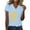 Blue, variant on Women's Sunflower T-Shirt - Plus Size Summer Top - Short Sleeve Graphic Tee - V-Neck Casual Wear | Baberdicy | Women's Sunshade Summer T Shirt Plus Size Loose Top Top Girls Short (Black | L)