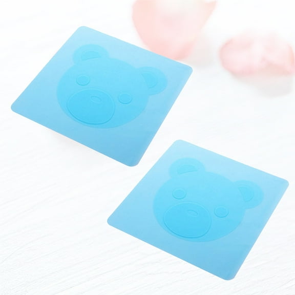 ULTNICE 2Pack Cartoon Bear Silicone Bowl Covers Reusable Food Lids Blue