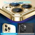 thumbnail image 3 of Crystal Clear Case for iPhone 14 Pro, [Not Yellowing] [Camera Protection] [Military Grade Drop Tested] Transparent Shockproof Protective Phone Case Soft Silicone Slim Cover, 6.1 inch, Gold, 3 of 8