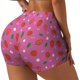 thumbnail image 1 of Balery Strawberry Floral Pantalones cortos de entrenamiento estampados para mujer, sin costuras, ajustados, para gimnasio, yoga, correr, deportes, ejercicio activo, fitness.-X-Large, 1 of 8