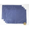 thumbnail image 4 of Fennco Styles Everyday Design Solid Color Placemats 14" W x 20", Set of 4 - Indigo Table Mats for Home Décor, Banquets, Family Gathering and Special Events, 4 of 5