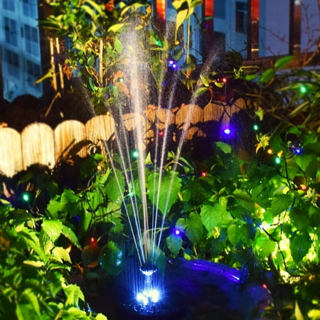 solar fountain floating lighting landscape led decor