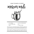 thumbnail image 2 of Lettered And Lined 19x24 White Modern Wood Framed Museum Art Print Titled - Moscow Mule, 2 of 4