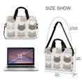 thumbnail image 3 of FORMRS 16" Laptop Bag Carrying Sleeve Case with Handle Travel Shoulder Briefcase, Light Gray Cat Pattern, 3 of 8