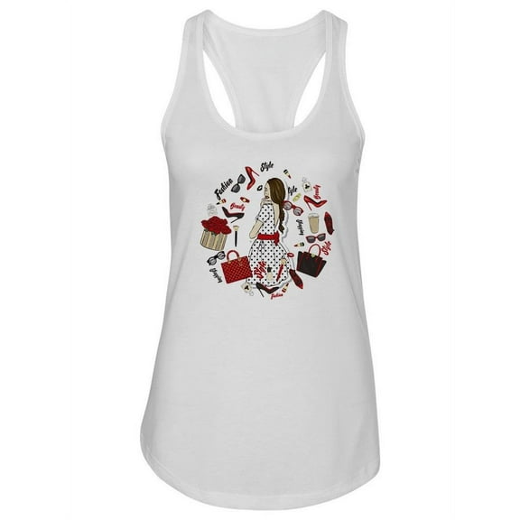 Fashion Girl Design Tank Women -Image by Shutterstock, Female Medium