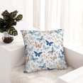 thumbnail image 6 of Fuzoiu Butterfly Print Square Pillow Cover,Hidden Zipper Design,Luxury Square Pillow Case, Throw Pillow,Couch Cushion-22"x22", 6 of 7
