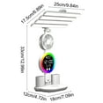 thumbnail image 2 of Yonrjhukm Rechargeable LED Desk Lamp with Fan, Digital Clock, Pen Holders, and RGB Ambient Lighting, Multi-Functional Folding Desk Light for Study and Work, 2 of 6