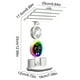 thumbnail image 3 of Lámpara de escritorio LED con ventilador | Luz de lectura inteligente plegable | Reloj digital y luz ambiental RGB | Porta bolígrafos | Altura ajustable | Recargable | Blanco | 16.93"x9.84"x4.72", 3 of 6