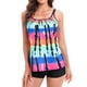 thumbnail image 5 of VISgogo Mujeres Swim Shirt + Shorts, Geometry/Rainbow/Butterfly Print Swimming Tops Traje de baño Pantalones cortos Traje VISgogo  moda, 5 of 9