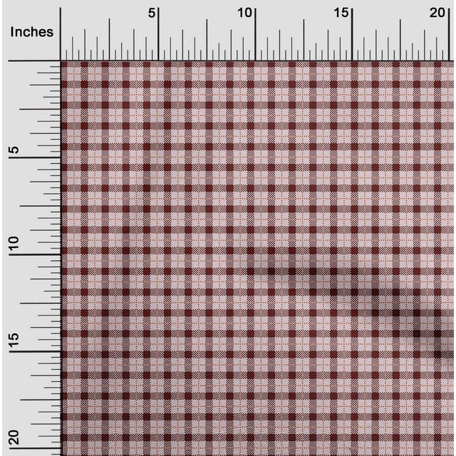 oneOone Polyester Lycra Fabric Gingham Check Fabric Prints By Yard 56 Inch Wide