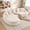 White-Large Size, variant on HUTWIFE Home Modern Luxury Chenille Foam Reclining Curved Sofa with L-Shape Chaise with Throw Pillows, Black