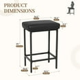thumbnail image 2 of Homefun Bar Stools Set of 4, 25'' Counter Height(Backless),PU Leather Kitchen Stools Chairs Island Counter, 2 of 7