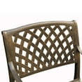 thumbnail image 2 of Oakland Living Contemporary Modern Outdoor Mesh Lattice Aluminum Dining Chair Bronze, 2 of 5