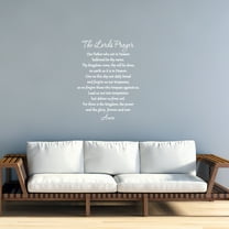 VWAQ The Lord's Prayer Bible Wall Decal Our Father Vinyl Scripture Letters Quote Christian Faith Decor Stickers (White 30"H X 22"W)