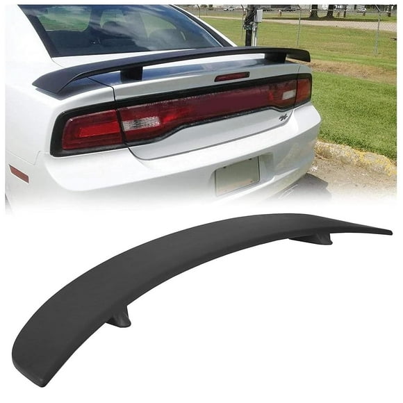 HECASA Rear Trunk Spoiler Wing Compatible with 2011-2023 Dodge Charger 4 Door Matte Black ABS Factory Style