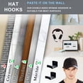 thumbnail image 7 of Livhil 24 Pack Adhesive Hat Hooks for Wall, Wide Brim Hat Holder Organizer, Strong Hold Hat Rack for Baseball Caps - Black, 7 of 7