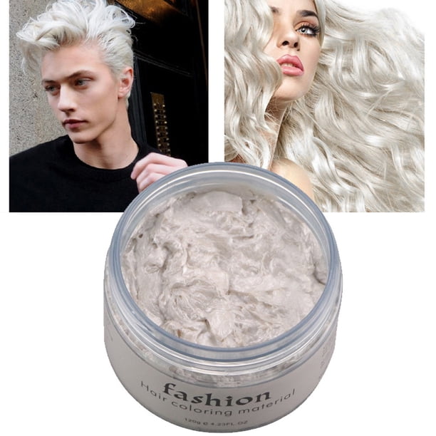 Crema de barro de cera para teñir el cabello, unisex, 7 colores, para modelar temporalmente.