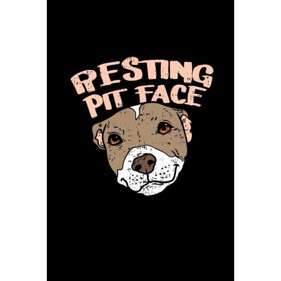 Resting Pit Face: 120 Pages I 6x9 I Graph Paper 5x5 I Funny Cute Dog & Terrier Owner Gifts (Paperback)