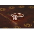thumbnail image 3 of 1 Carat Morganite and Round cut Diamond Engagement Ring in Rose Gold, 3 of 4