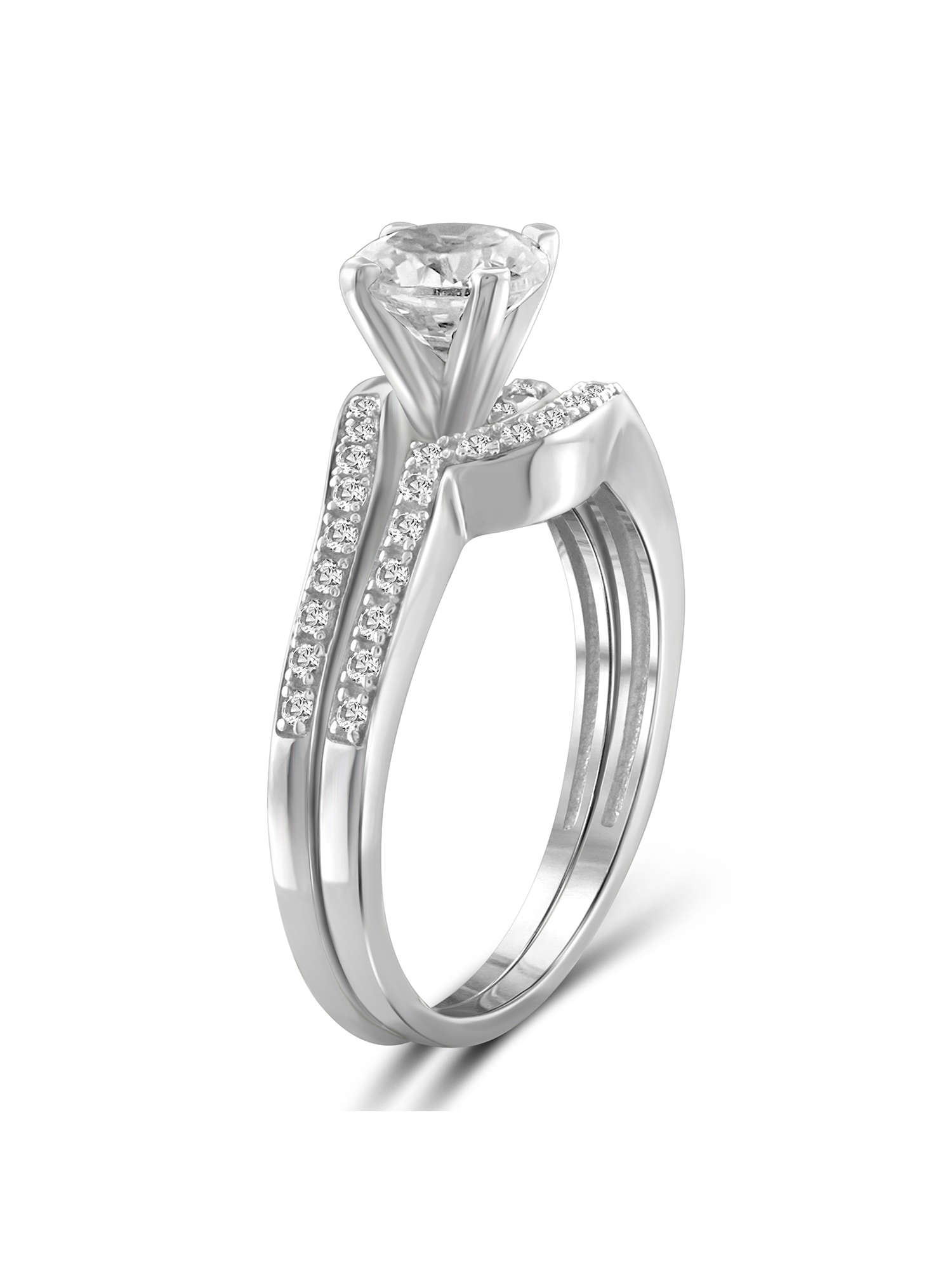 Diamonice 0.925 Sterling Silver 2.30 Carat White Cubic Zirconia Ring for Women | Cubic Zirconias for Everyday Womens Wear