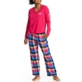thumbnail image 6 of RealTree Women's Long Sleeve Henley Top with Flannel Pant Pajama Sleep Set, 2-Piece, Sizes S-3X, 6 of 10